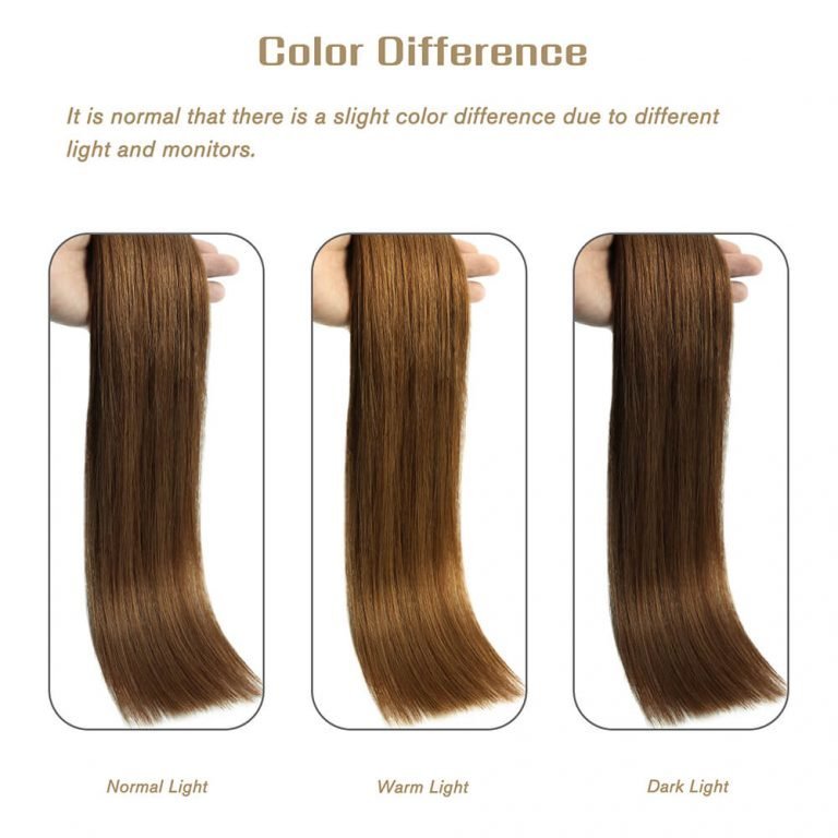 Clip-in Hair Extensions 18 & 20 Inch Chestnut 100% Remy Human Hair Extensions - SMOKKIN