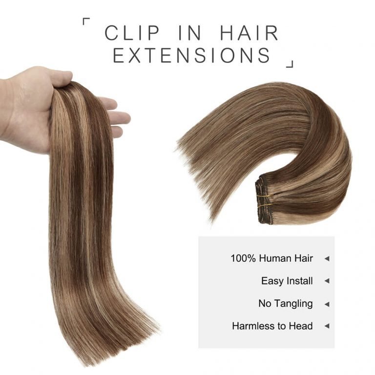 Clip-in Hair Extensions 18 & 20 Inch Chocolate 100% Remy Human Hair Extensions - SMOKKIN