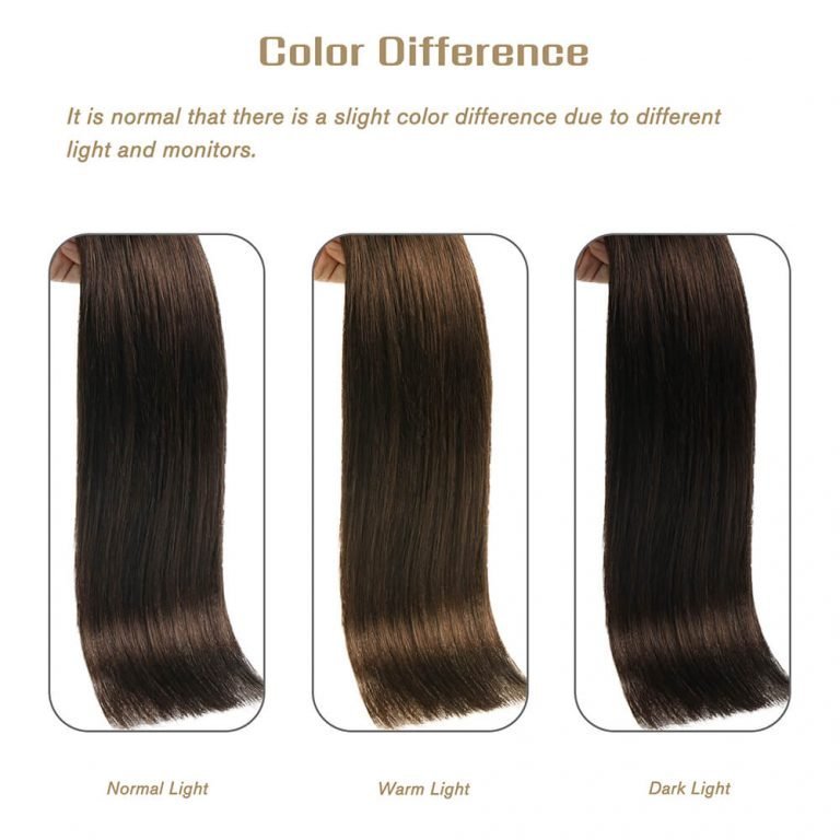 Clip-in Hair Extensions 18 & 20 Inch Dark Brown 100% Remy Human Hair Extensions - SMOKKIN