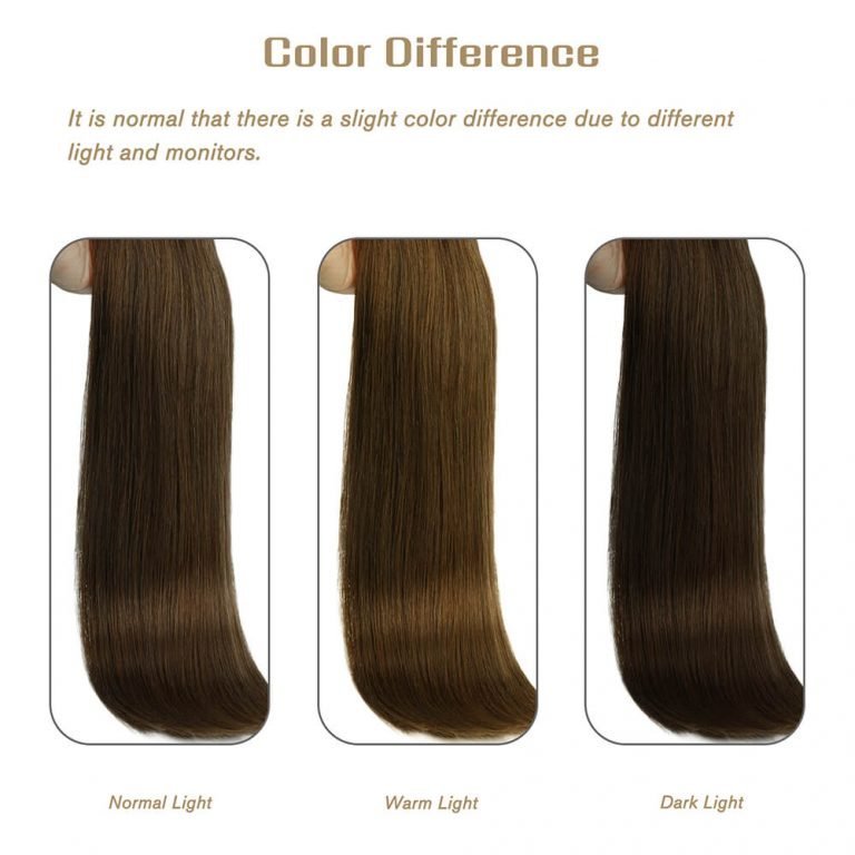 Clip-in Hair Extensions 18 & 20 Inch Medium Brown 100% Remy Human Hair Extensions - SMOKKIN